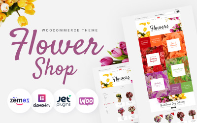 Negozio di fiori - Tema colorato di WooCommerce