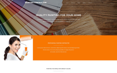 Plantilla web para sitio web de contratista de pintura