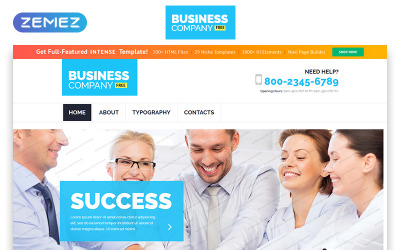 Responsive Ücretsiz Duyarlı İş Şablonu Web Sitesi #55227