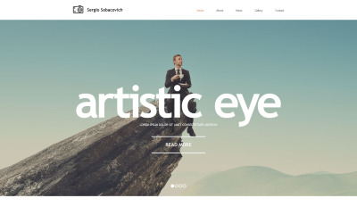 Responsivt Photographer Portfolio Responsive Website Template Hemsidemall #55237