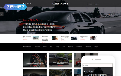Responzivní Joomla šablona "Cars News" #55269