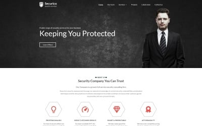 Securico - Modelo de site HTML moderno responsivo à segurança