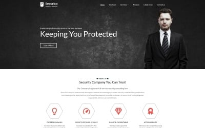 Securico - Plantilla de sitio web HTML moderno sensible a la seguridad