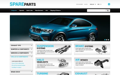 Spare Parts ZenCart Template