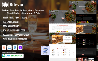 Bitevia – 餐厅和食品着陆页模板
