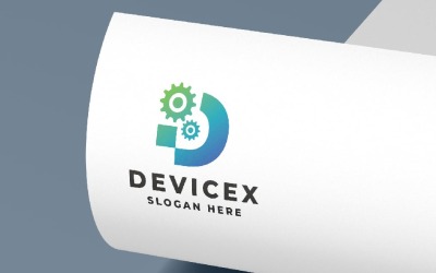 Logo met de letter D van digitale apparaten