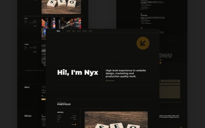 Nyx - HTML minimalistické osobní portfolio