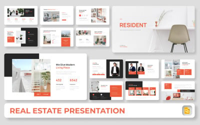 Resident – Шаблон презентации Google Slides по недвижимости.