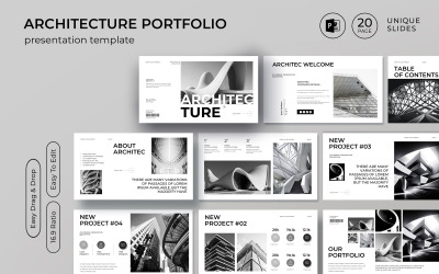 Modello di presentazione del portfolio di architettura