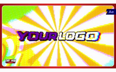 Color Pop Glitch Logo Reveal | After Effects Template