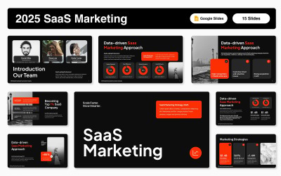 Google Slides-Vorlage für SaaS-Marketing 2025