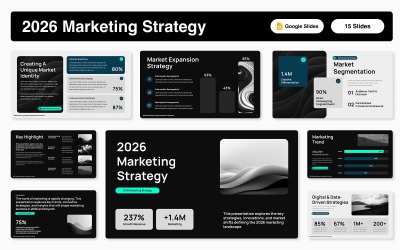 Modèle de diapositives Google pour stratégie marketing 2026