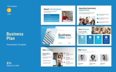 Modèle de plan d&amp;#39;affaires créatif pour Google Slides