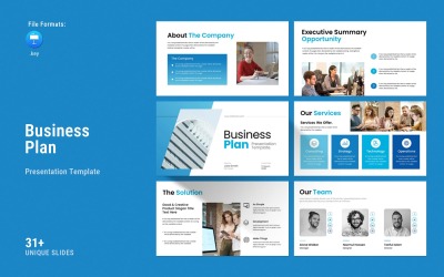 Modèle de plan d&amp;#39;affaires créatif pour Keynote
