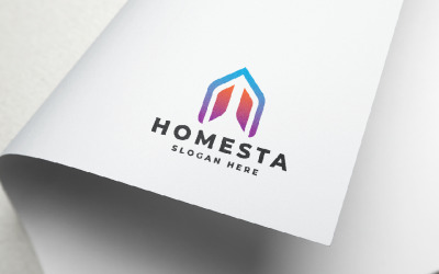 Modernes Logo für Haus/Dach mit Farbverlauf