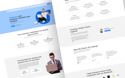Plan Mentor - Üzleti coach landing page