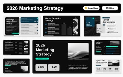 Plantilla de Google Slide de estrategia de marketing 2026