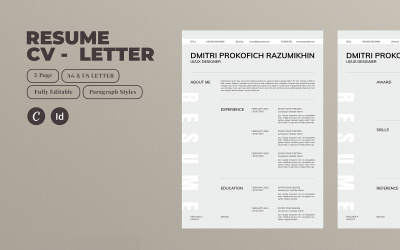 Simple and Clean Resume / CV Template