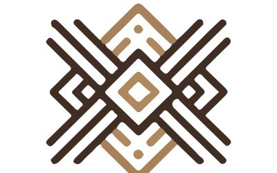 Simplified weaving symbol turned into a geometric icon