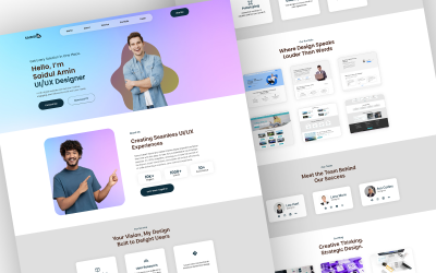 Strona internetowa portfolio osobistego – strona docelowa Figma