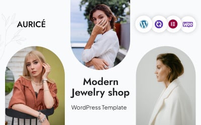 Aurice - Modern smyckesbutik WordPress CMS Elementor-mall