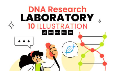 10 illustrationer av DNA-forskningslaboratoriet