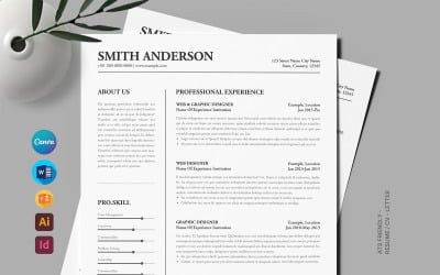 Minimal Resume and Cover Letter Template Design | Canva, Word, Indesign