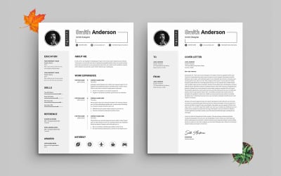 Modern Resume CV Template Design Print Ready