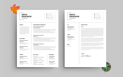 Professional Resume CV Template Layout