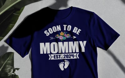 Soon To Be Mummy Est. 2024 Shirt Design | Cute Pregnancy Announcement &amp;amp; Maternity Graphic