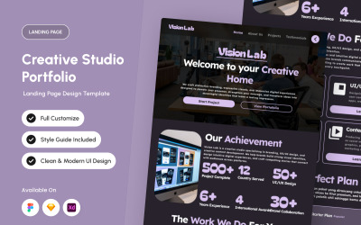Vision Lab - Creative Studio Portfolio Landing Page