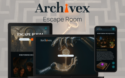 Archivex – Modello di interfaccia utente per sito web di Escape Room