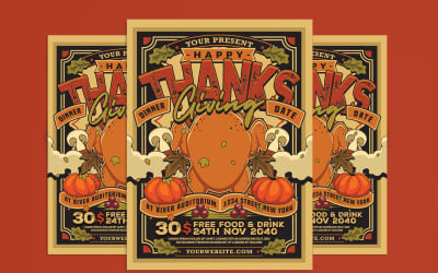 Thanksgiving Dinner Date Flyer