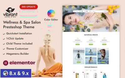 Vibrant - Wellness &amp;amp; Spa Salon Prestashop Responsive Theme