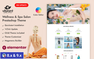 Vibrant - Wellness és Spa Szalon PrestaShop Reszponzív Témá