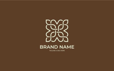 Botanical Leaf Flower Logo design Template