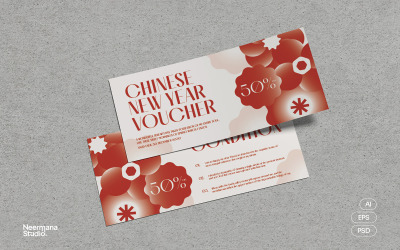 Floral Chinese New Year Voucher
