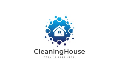 House Cleaning Service Logo Design Template