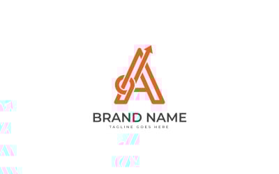 Letter A Arrow Logo Design Template