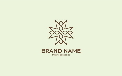 Letter M Flower logo design Template