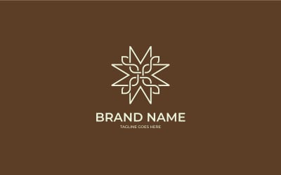Letter M Flower logo design