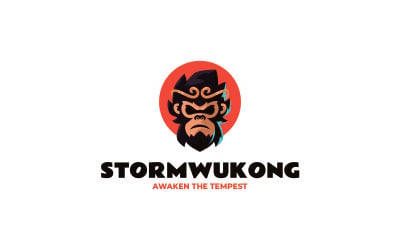 Mascot Monkey Wukong Logo Design