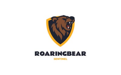 Mascot Roar Bear Logo Design