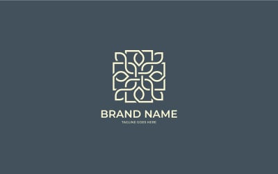Minimalist flower logo design Template