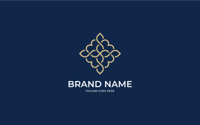 Nature monogram flower Logo design