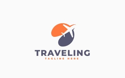 Flygplansresa Logotypmalldesign