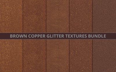 Brown Copper Glitter Textures Bundle