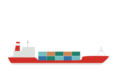 Cargo Ship Vessel in Port for Global Trade