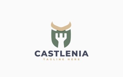 Creative Castle Knight Logo Template Design