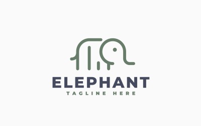 Elephant Modern Logo Template Design
